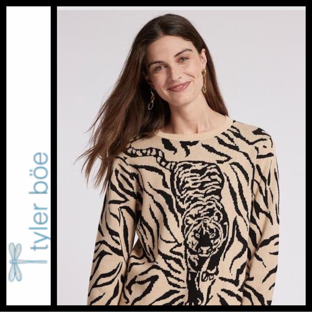 Tyler Be Tiger Print Sweater
